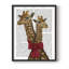 «Giraffes and Bow», reproduction encadrée-1349866965-1349866961