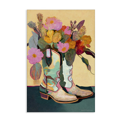 «Bright Cowgirl Florals», art mural sur toile par Reinders