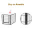 Parc pour chien pliable H 32 po H 8 panneaux, enclos en métal avec porte verrouillable pour chiens de taille moyenne à grande, utilisation intérieure / extérieure