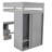 Twin Loft Bed With Wardrobes, 2 Desk And Cabinet, Gray Fire Modern Wardrobes Look-195937800-195937801