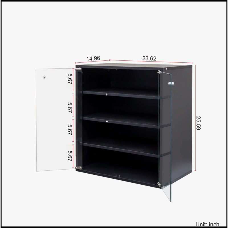 Shoe Box with RGB LED Light, Black