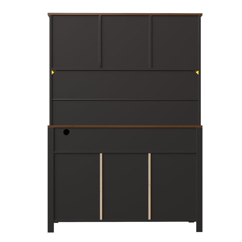 170cm Kitchen Pantry, Black