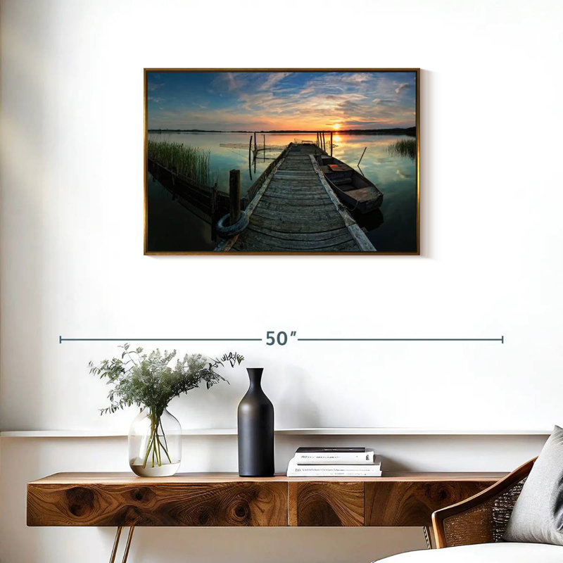 Fishing Trip, Floating Frame Gold, 31" X 21"