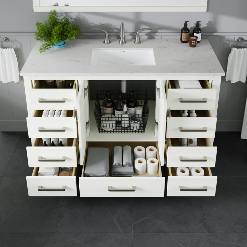 Minnich 42" Single Bathroom Vanity Set, White