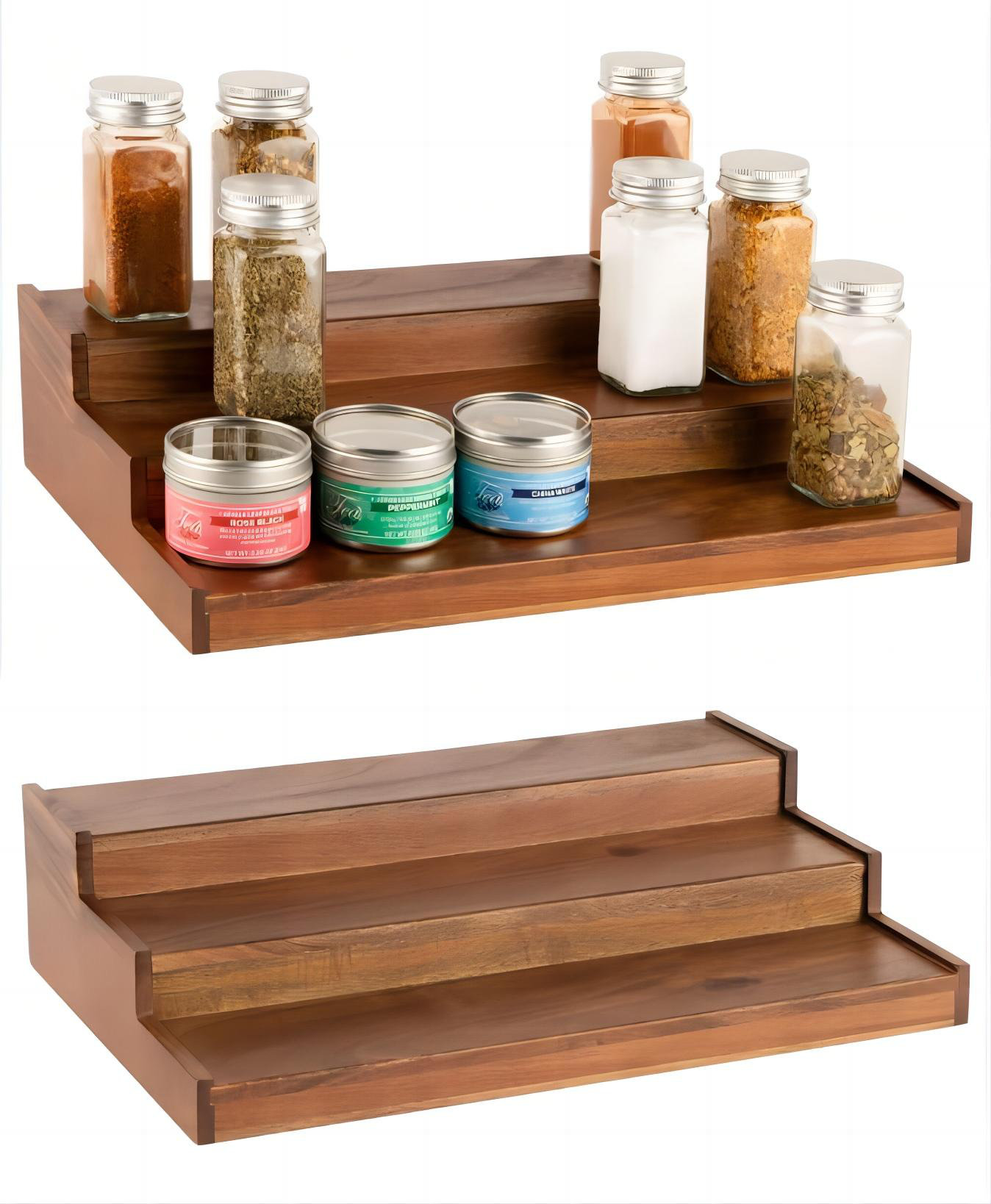 16-Jar Revolving Countertop Spice Rack with Free Spice Refills for 5 Years