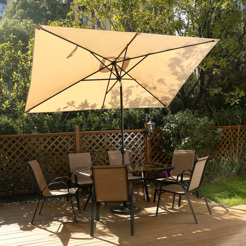 Parasol de marché rectangulaire 10 pi Barrios, Sable