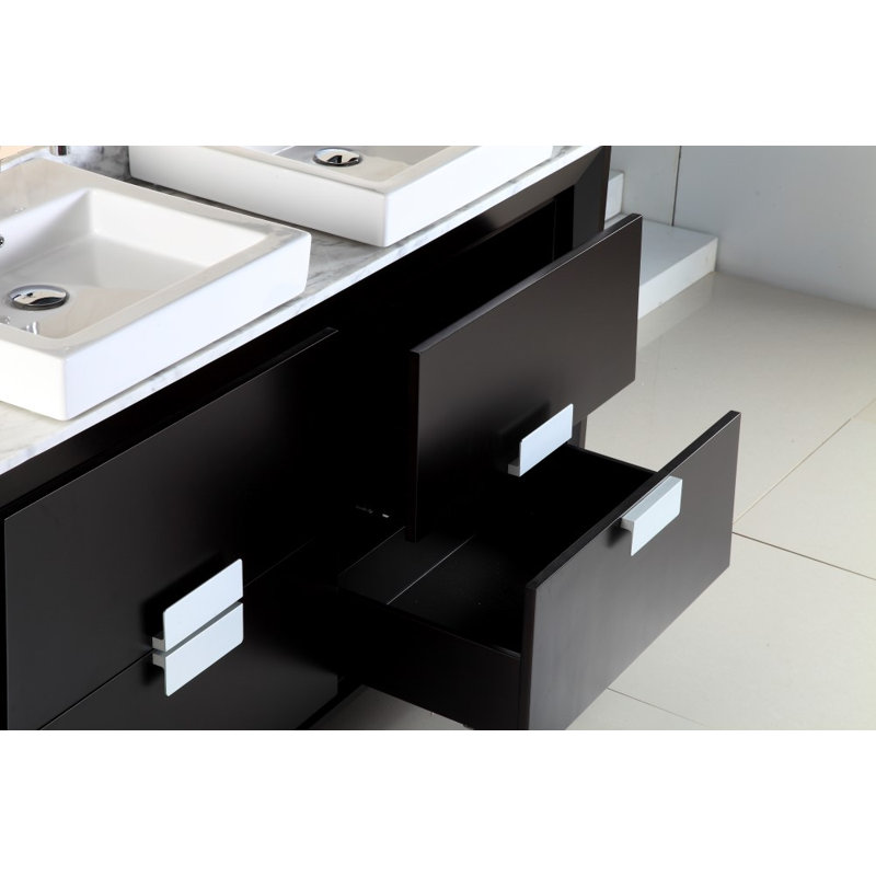 Ensemble de meuble-lavabo à double cuve 60 "