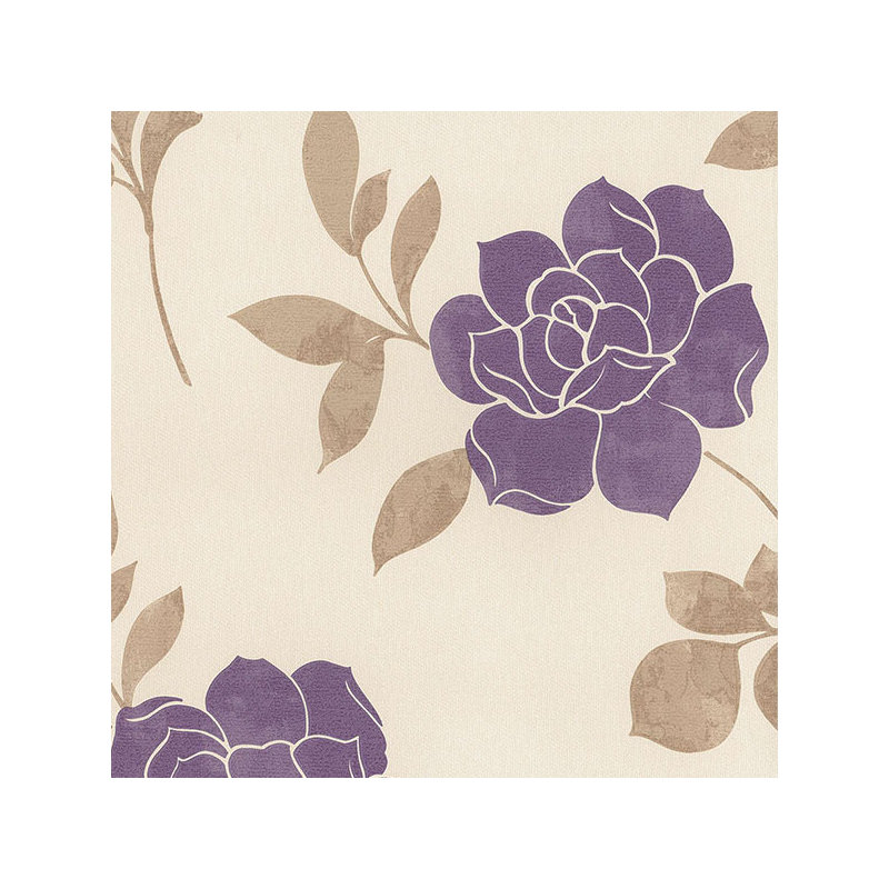 Rouleau de papier peint 32,7 pi x 20,5 po Aife, Mauve / taupe / crème
