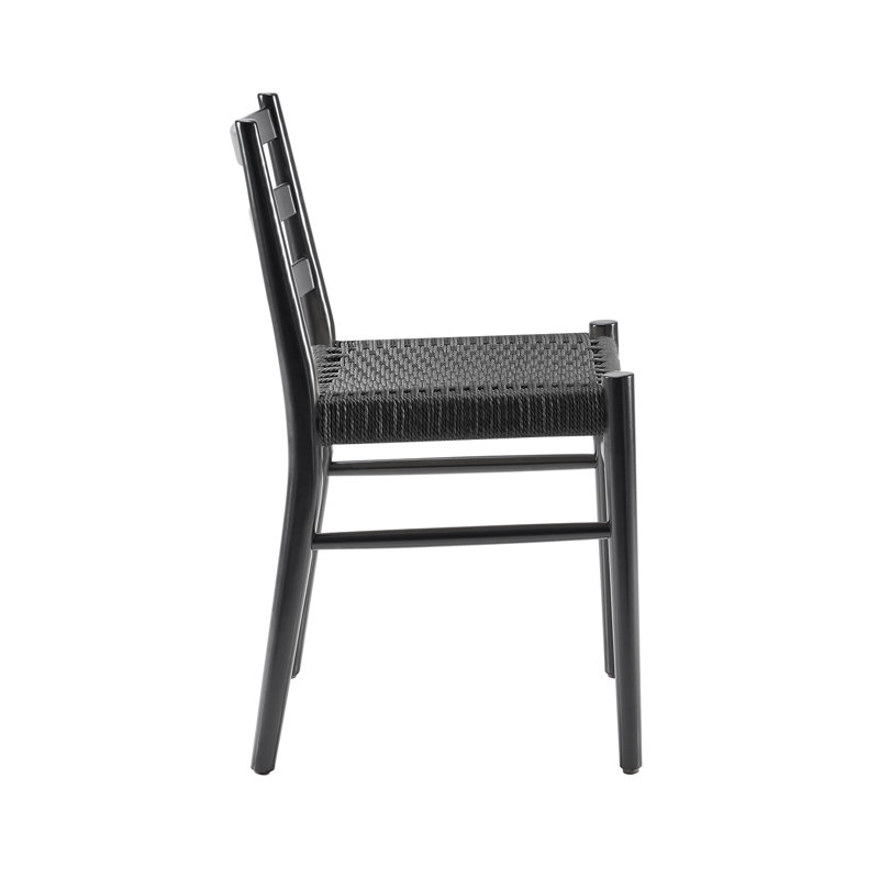 Chaise d'appoint Atyanna, Noir / Noir
