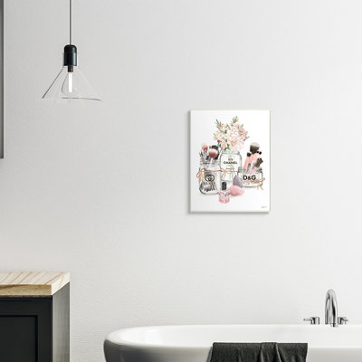 Fashion Cosmetic Brushes in Glam Jars Oversized Wall Plaque Art by Ziwei Li