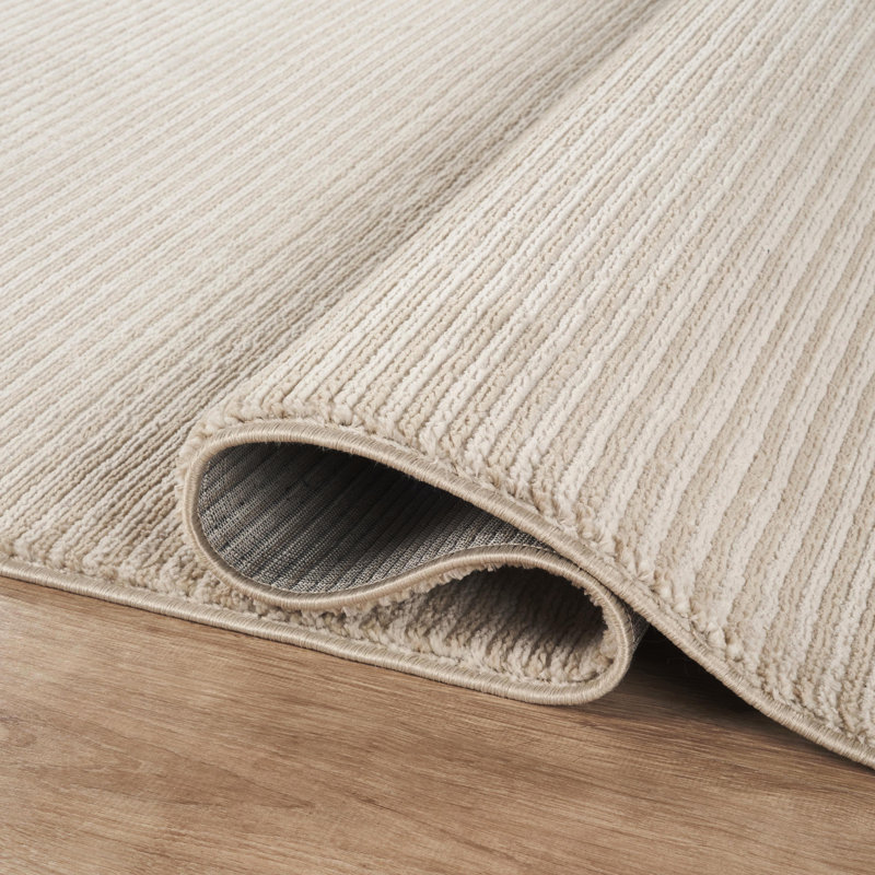 Tapis beige Abani Rugs Plush Deco PDE150A, Rectangle 4pi x 6 pi