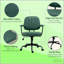 Chaise de bureau, réglable pour la maison et le bureau, sièges confortables avec une ambiance rétro élégante
