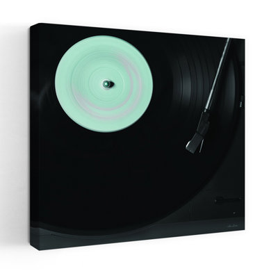 Platine tourne-disque rétro, art abstrait rétro