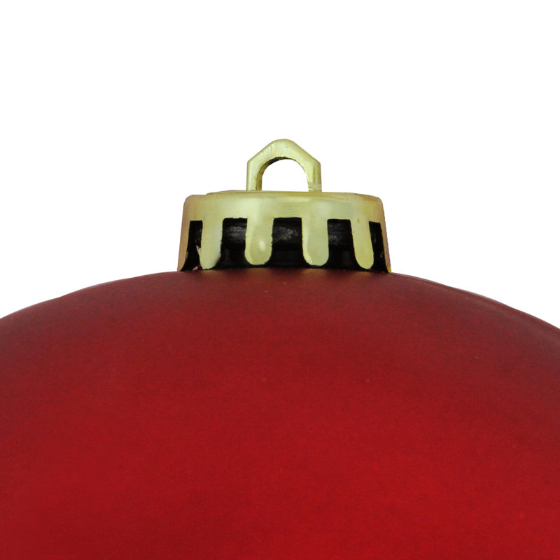 Red Hot Shatterproof Matte Christmas Ball Ornament 12" (300mm)
