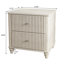 Ensemble de chambre à coucher 3 pièces avec un grand lit et 2 tables de chevet, beige-237552420-237552418
