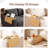 Bamboo Sofa Arm Tray With Cup Holder – Non-Slip Foldable Couch Table For Wide & Slim Armrests, Fits Cups Up To 3.5 Inches- The Fit Range (4.7–16.9 In)  - Natural-638162816