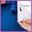 Rideaux de douche abstraits à feuillage bleu extra longs-1091391782