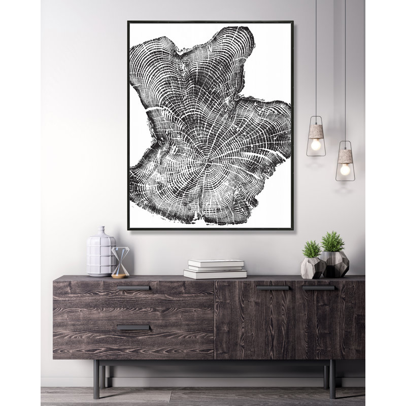 Tillamook Driftwood Print, 40" H x 36" W, Black Framed