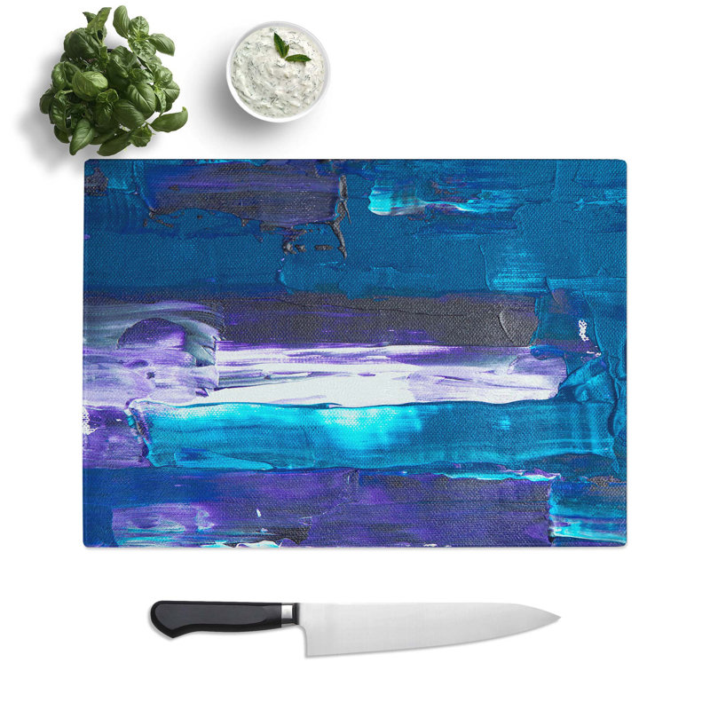 Tempered Glass Art Painting Vol.68 Chopping Board, 39 cm W x 28.5 cm L