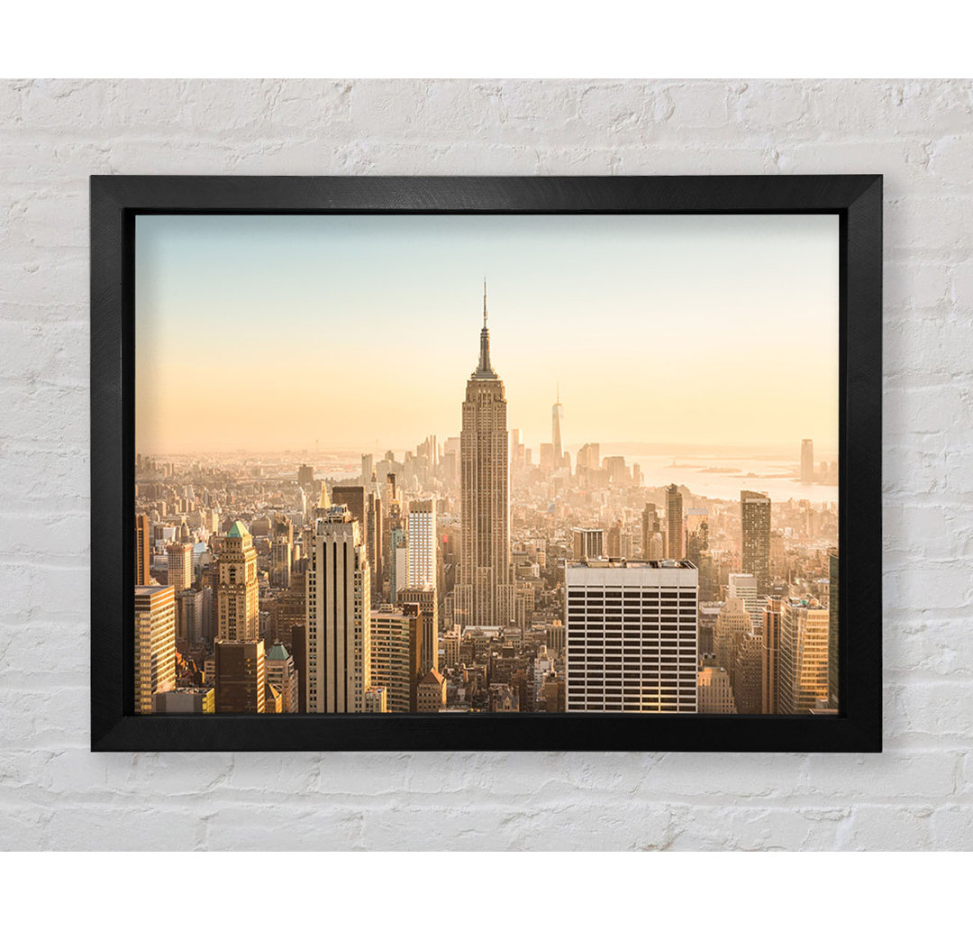 New York Skyline In The Day - Einzelne Bilderrahmen Kunstdrucke