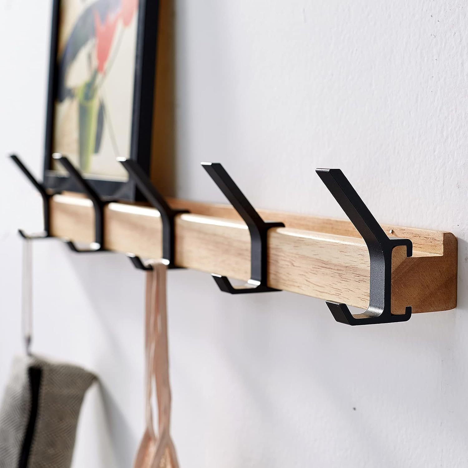 Millwood Pines Cowden Wall 5 - Hook Wall Mounted Coat Rack | Wayfair