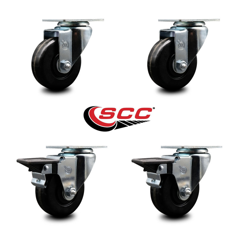 4 Piece Phenolic Caster Set
