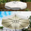 Parasol ventilé pour table de patio, parasol d'extérieur, avec manivelle, 8 nervures, inclinaison à bouton-poussoir