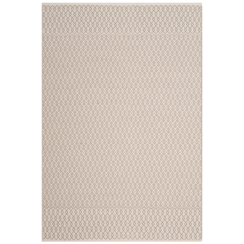 Bester Hand Woven Cotton Geometric Rug, Rectangle 4' x 6'