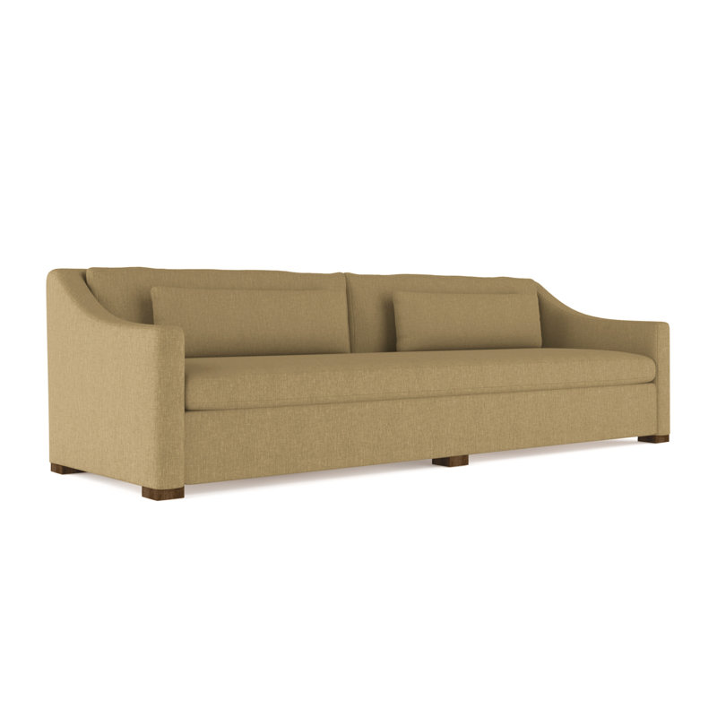 Canapé Crosby, H 32,5 po x l 120 po x P 38 po, Naturel, Tapis massepain en lin à tissage carré