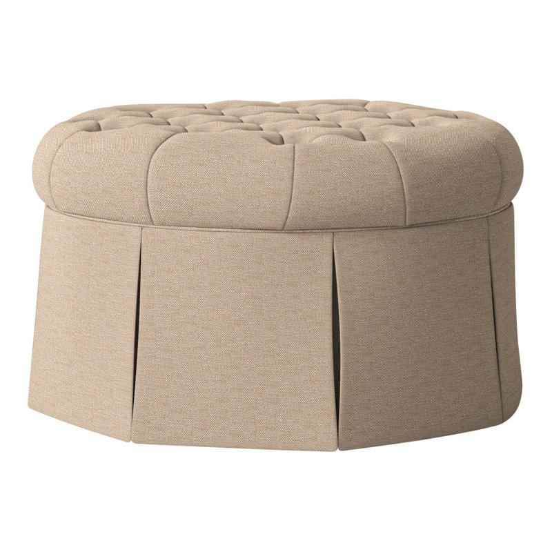 Repose-pieds cocktail capitonné rond 35 po Alma, Sac en papier Perigold Tres Chic