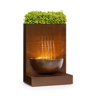 Stainless Steel Weather Resistant Floor Fountain with Light