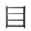 Étagère métallique robuste de 1814 kg (4000 lb) pour garage, dimensions : 175 cm (69 po) de hauteur x 150 cm (59 po) de largeur x 60 cm (23,6 po) de profondeur, réglable, avec 4 étagères verticales et dos ouvert, style industriel, idéale pour entrepôt.