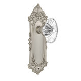 Victorian Plate with Oval Fluted Crystal Door Knob