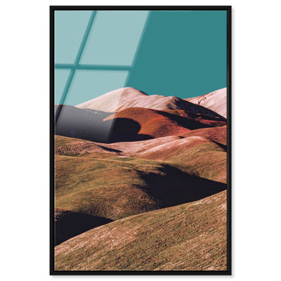 Mountains over turquoise sky Print