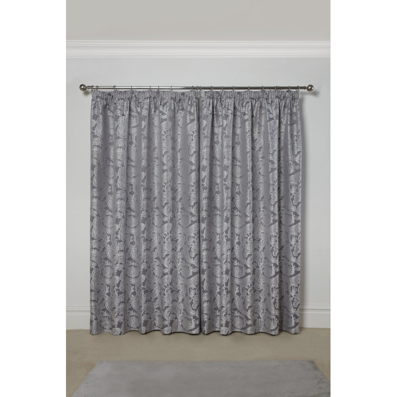 Duchess Semi Sheer Sliding Panel Pair, Width 168 x Drop 228cm, Silver