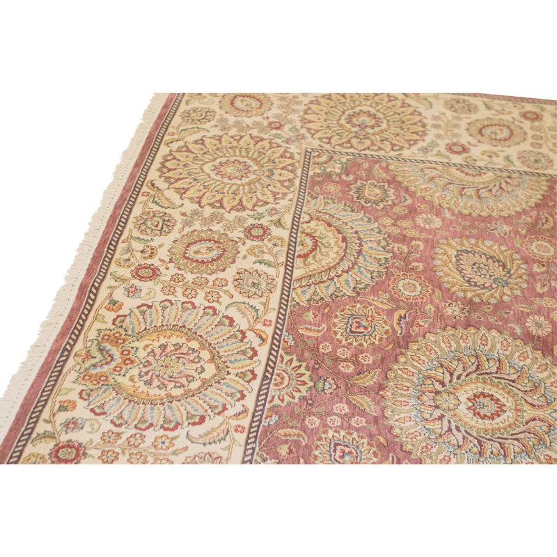 Tapis brun et doré de haute qualité noué à la main