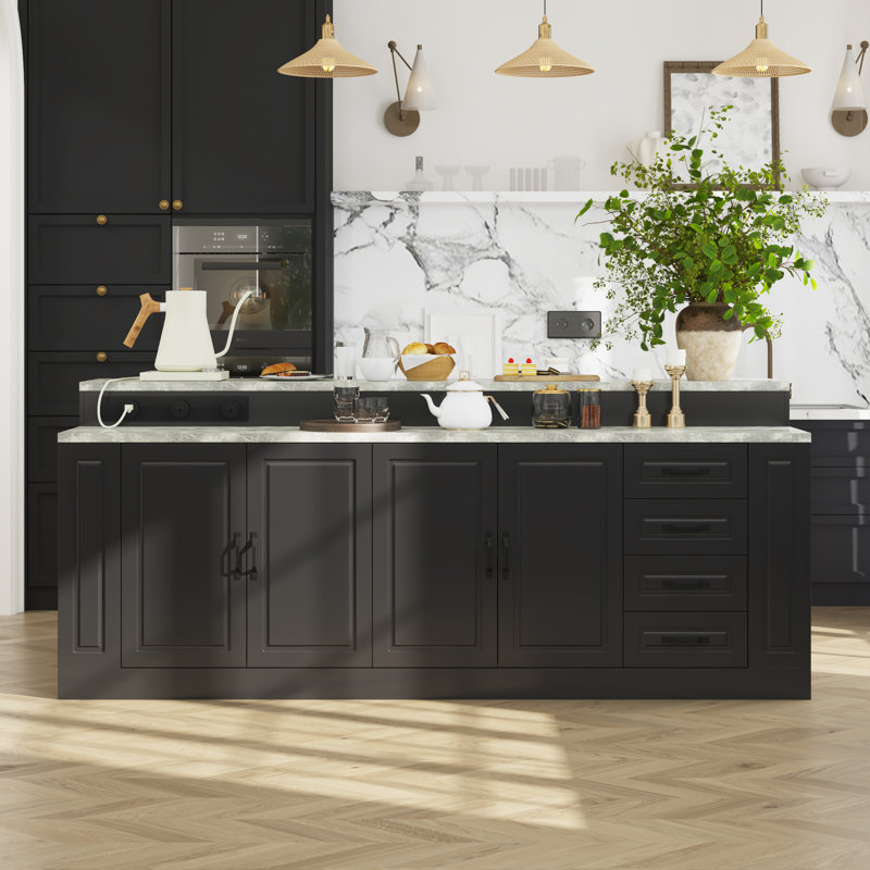 Modern Kitchen Island With Movable Power
