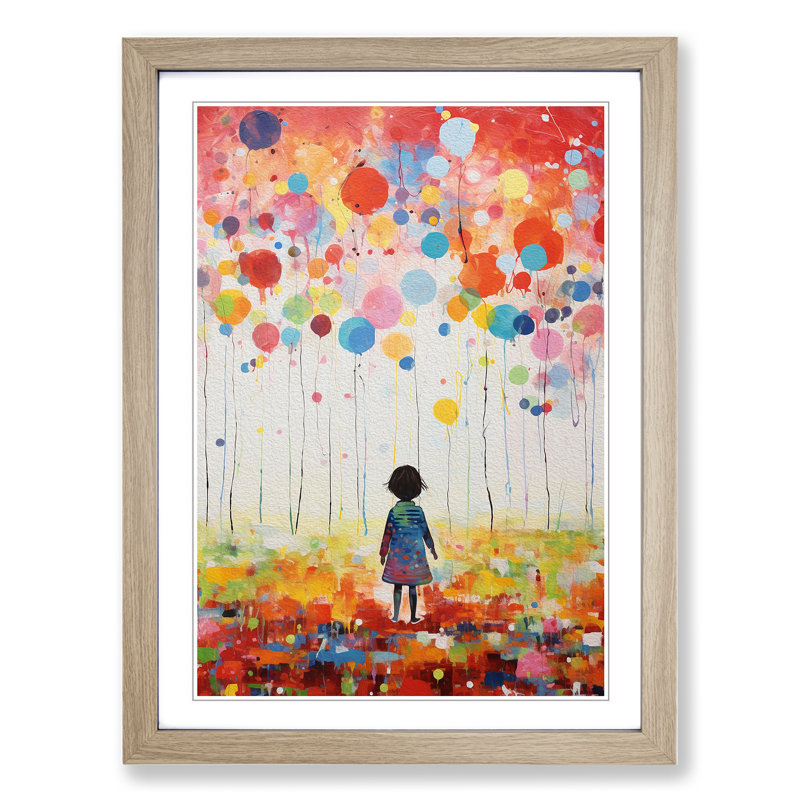 Kids Colour Field No.2 - Framed Print, Oak, 64cm H x 46cm W x 2cm D