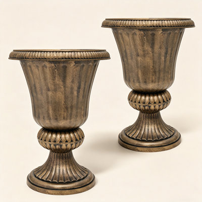 Urn Planter Flower Pot Vase Indoor Outdoor Garden Plant Container Front Column Wedding Pot Decor