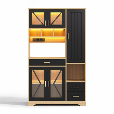185 Cm Kitchen Pantry With Storage
