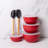  6pc Kitchen Set with 2x Spatulas and 4x Nesting Meal Prep Bowls with Lids