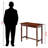 Cab Walnut Finish Dining Table with Two Storage Drawers, 33.1'' H X 39'' W X 19.5'' D