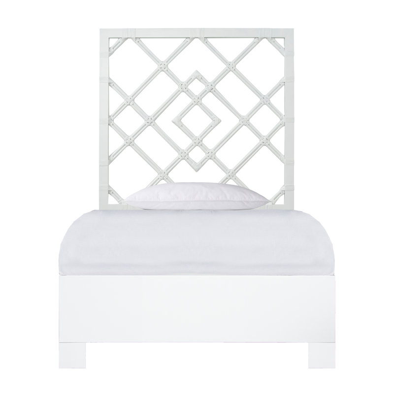 Lit plateforme Darien, Blanc, Simple TG