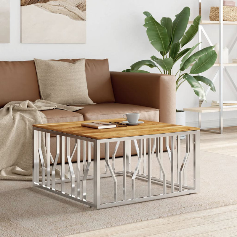 Combining functionality and beauty, this coffee table will be the focal point of your room., Silver, Brown