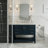 Moille 43" Single Bathroom Vanity in Midnight Blue, with 1.5 Italian Carrara Marble Top, Rectangle Sink-1331439799-1279484827