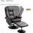 Recliner and Ottoman with Wrapped Base, Swivel PU Leather Reclining Chair with Footrest for Living Room, Bedroom and Home Office, Black