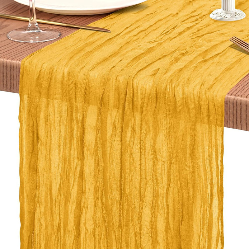 Chemin de table Boes Gauze, Doré, L 60 po x l 36 po
