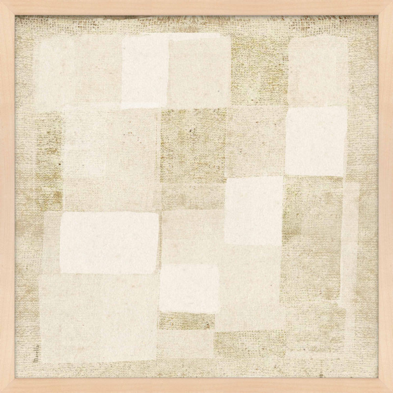 Subtle Patchwork 1 by Marco Marella for Studio M - Framed Wall Art, 16" H x 16" W, Paper, Maple