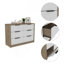Commode coulissante et coulissante, quatre tiroirs