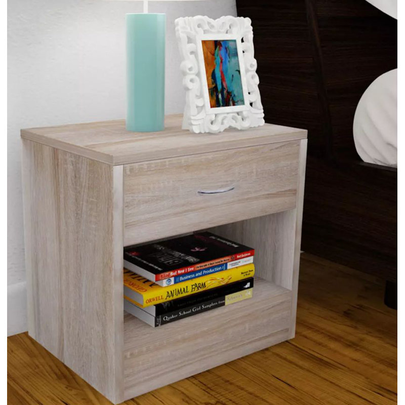 Doraville 1 Drawer Bedside Table, Oak